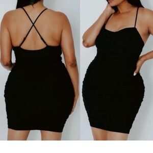 Klassy Network Elegant Black Backless Dress